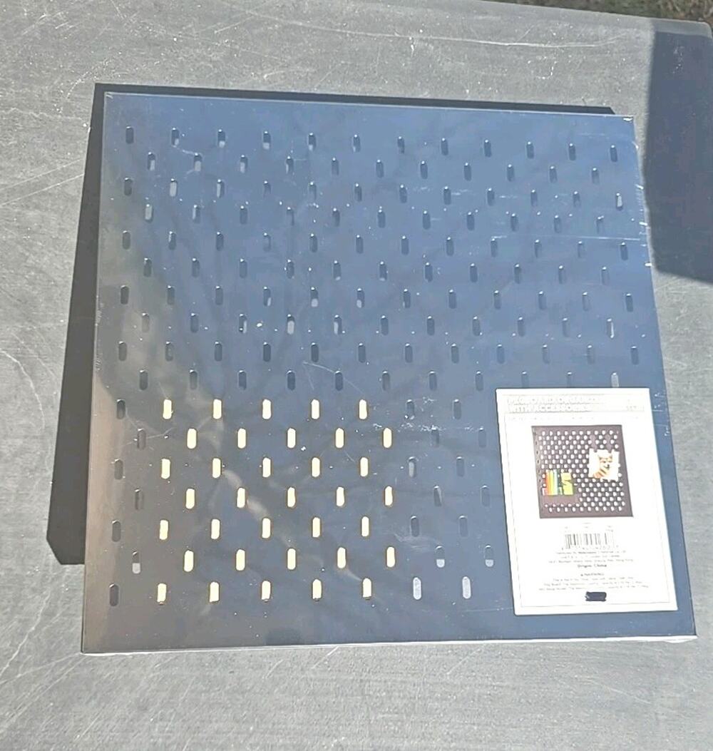13026 Black Pegboard Organizer with Accessories 12x12 2 clamps 1 Mini Metal Hold